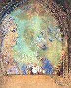 Odilon Redon Profile in an Arch oil painting artist